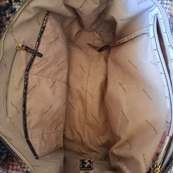 Brahmin Ashlee Medium Leather Tote Bag in Diamondback Ombre Melbourne - Picture 12 of 14